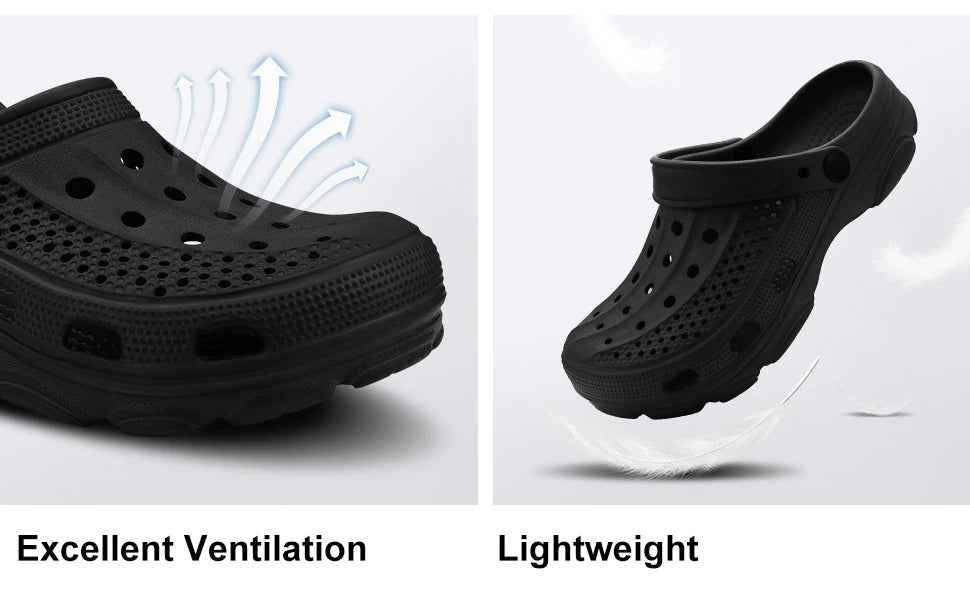 Comwarm Men Clogs Slippers Breathable Garden Sandals Non-Slip Comfort Beach Shoes Men Sandals Indoor Outdoor Casual Fishing Shoe