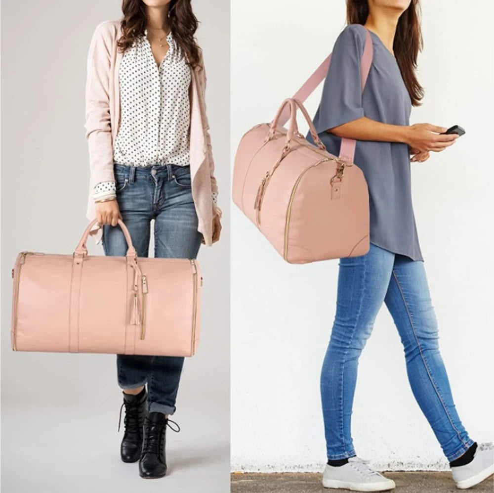 Foldable Suit Storage Bag. Large Capacity Duffle Bag Women's Handbag. Tote Gym Bag