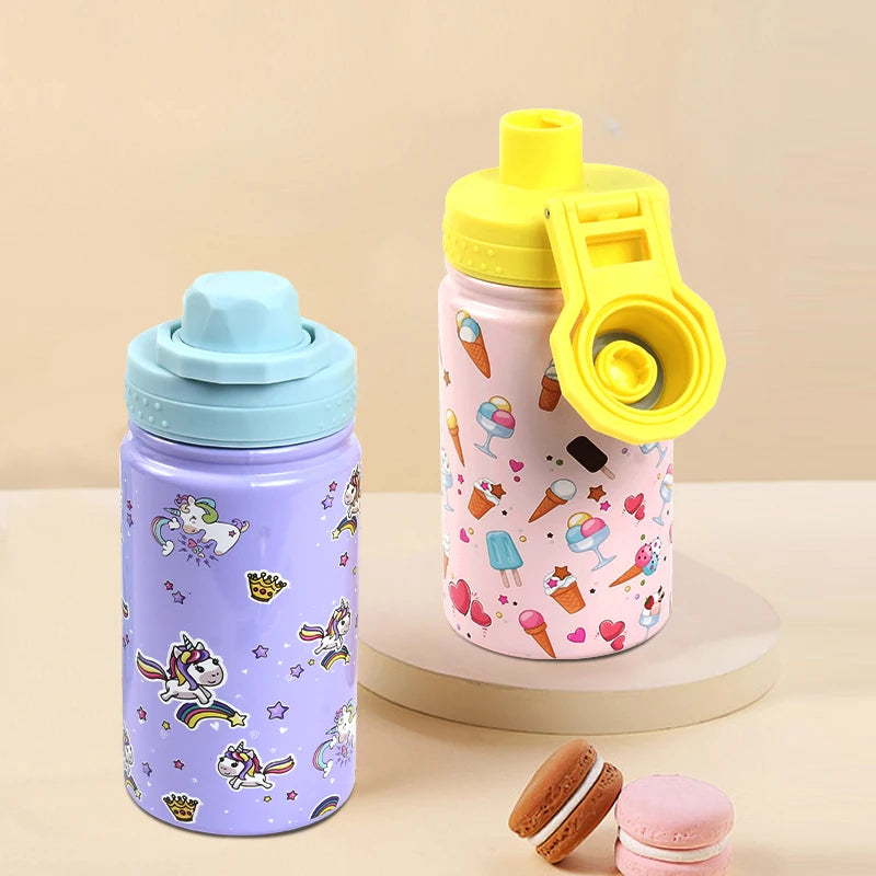 Kids Water Bottles with Drinking Straw