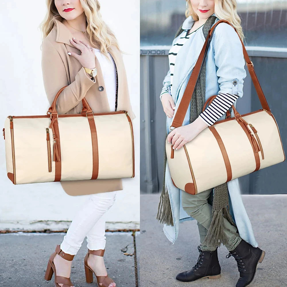 Foldable Suit Storage Bag. Large Capacity Duffle Bag Women's Handbag. Tote Gym Bag