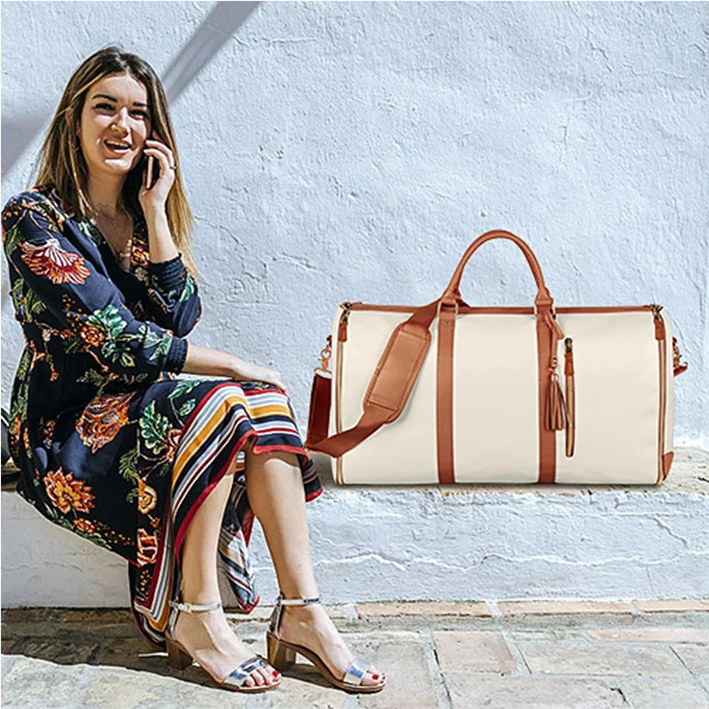 Foldable Suit Storage Bag. Large Capacity Duffle Bag Women's Handbag. Tote Gym Bag
