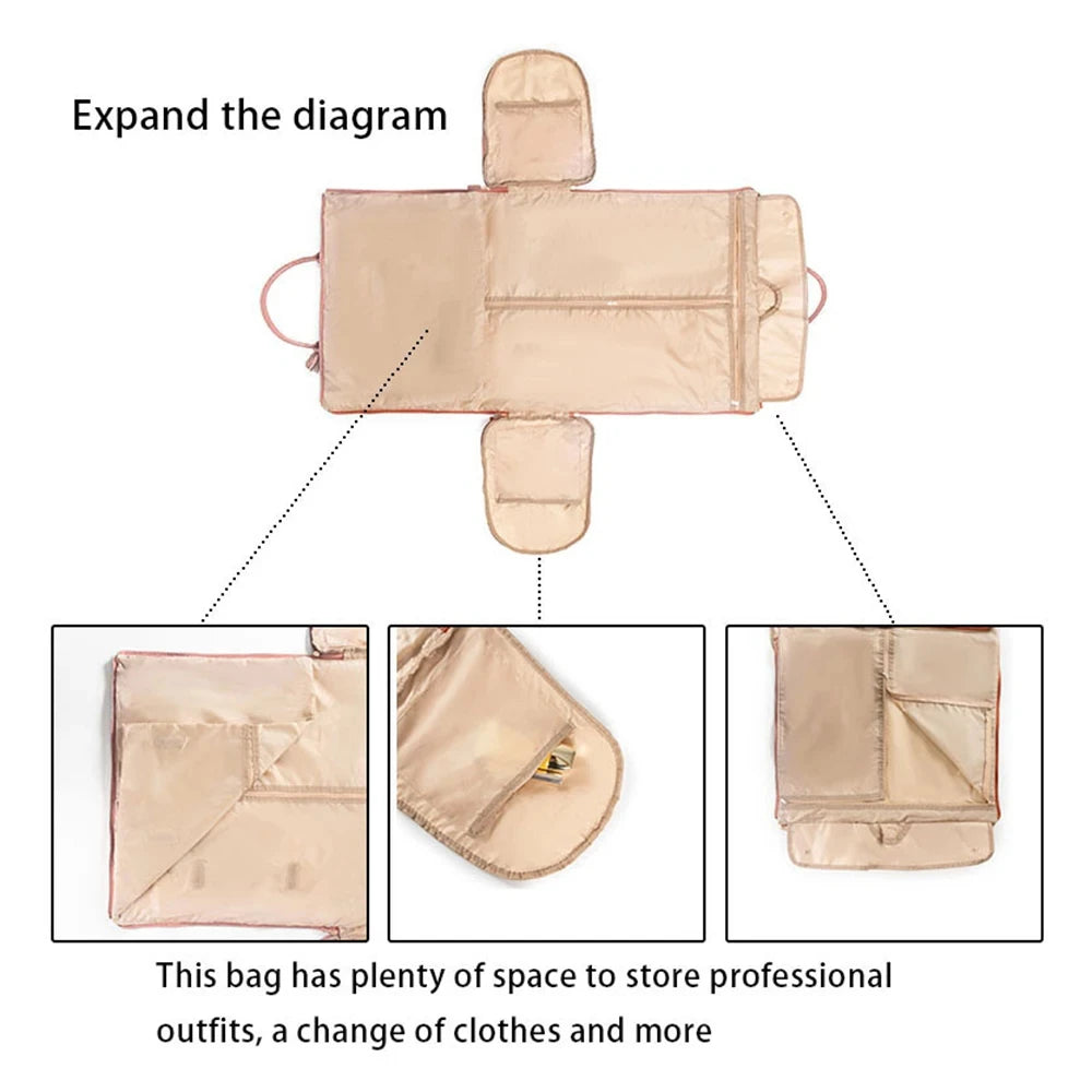 Foldable Suit Storage Bag. Large Capacity Duffle Bag Women's Handbag. Tote Gym Bag