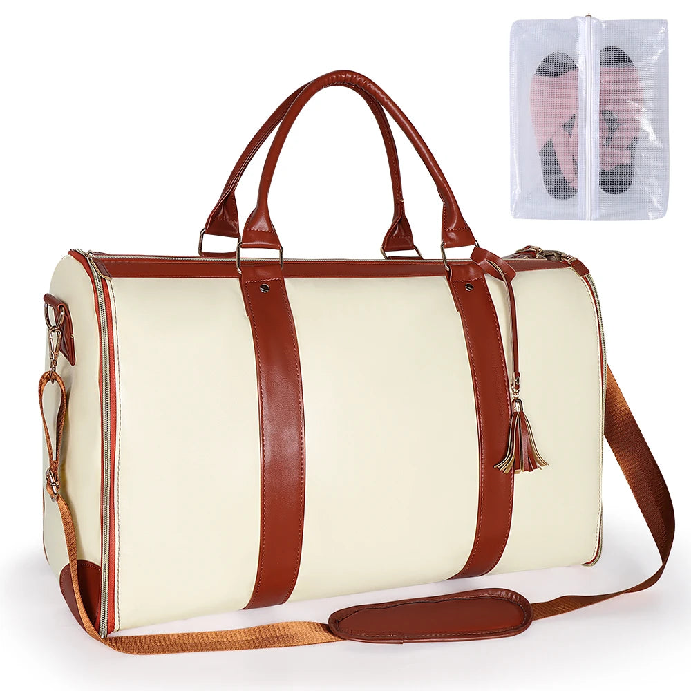 Foldable Suit Storage Bag. Large Capacity Duffle Bag Women's Handbag. Tote Gym Bag