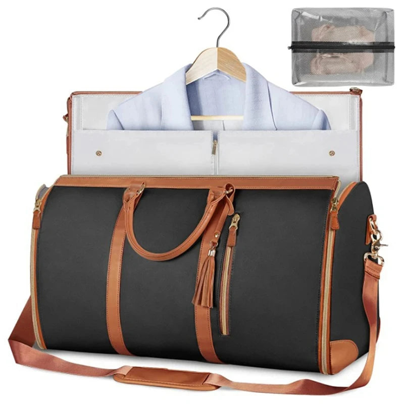 Foldable Suit Storage Bag. Large Capacity Duffle Bag Women's Handbag. Tote Gym Bag