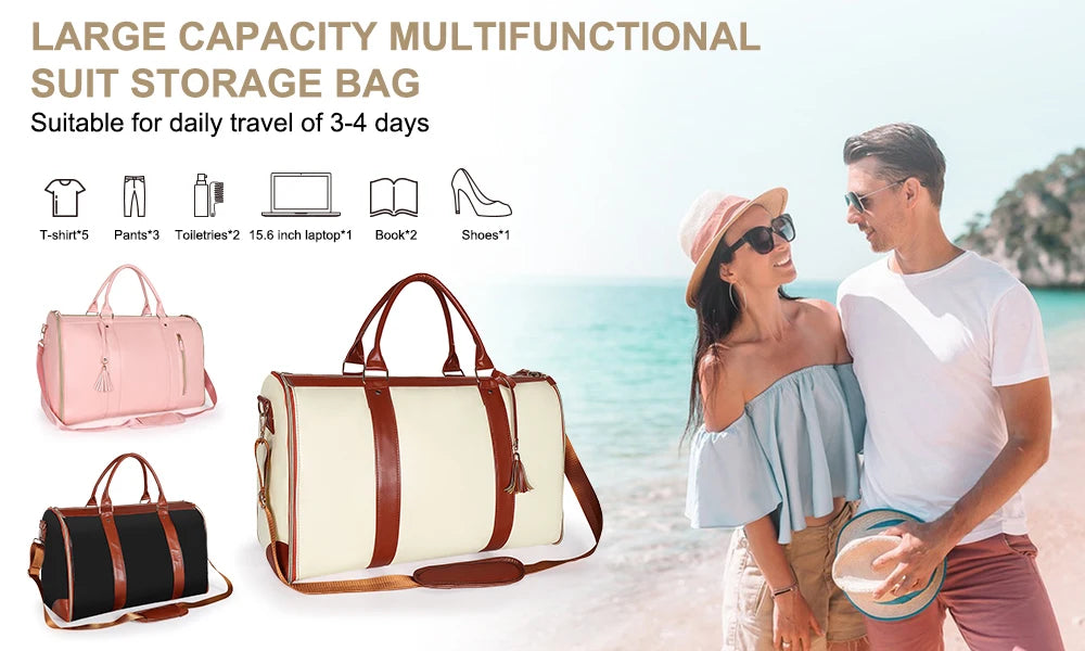 Foldable Suit Storage Bag. Large Capacity Duffle Bag Women's Handbag. Tote Gym Bag