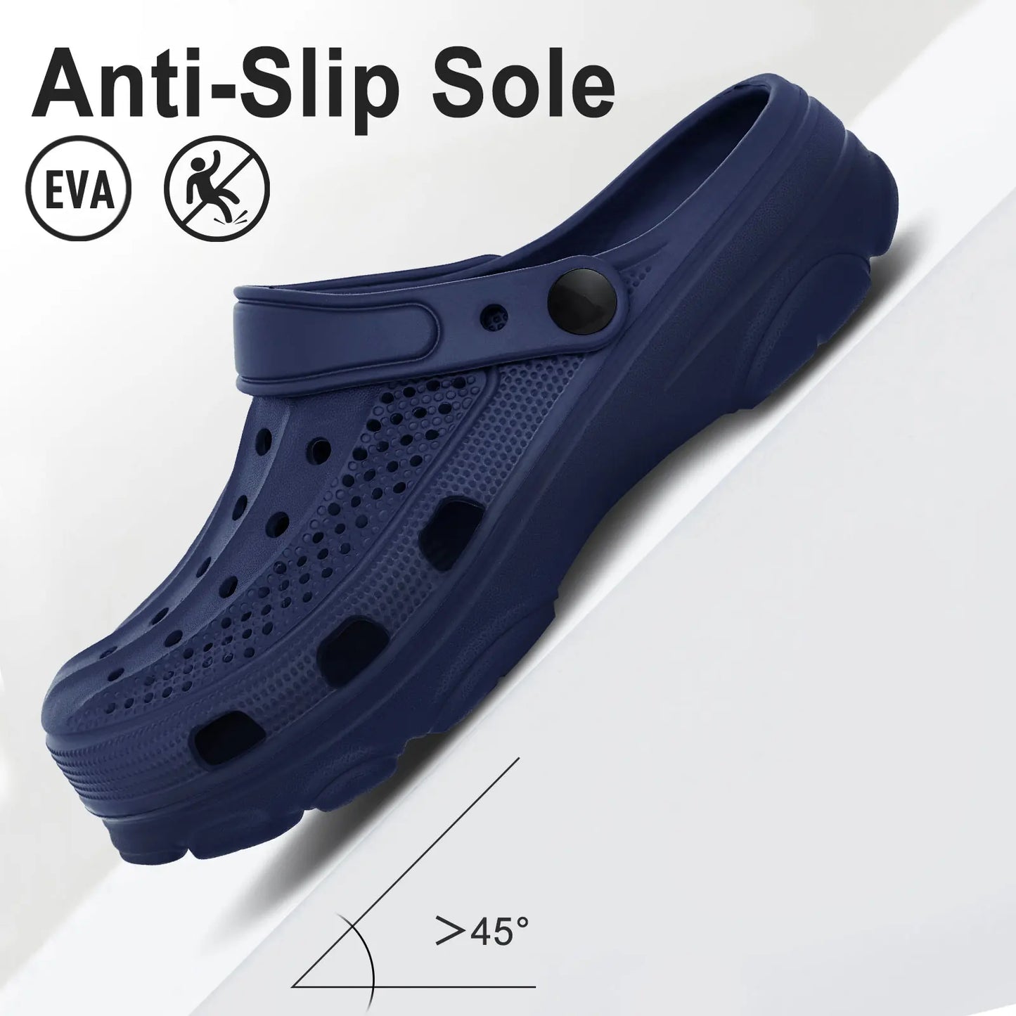 Comwarm Men Clogs Slippers Breathable Garden Sandals Non-Slip Comfort Beach Shoes Men Sandals Indoor Outdoor Casual Fishing Shoe