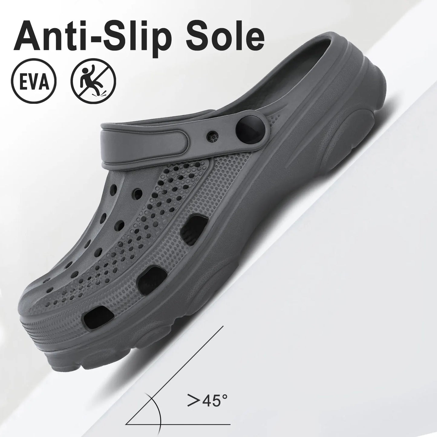 Comwarm Men Clogs Slippers Breathable Garden Sandals Non-Slip Comfort Beach Shoes Men Sandals Indoor Outdoor Casual Fishing Shoe