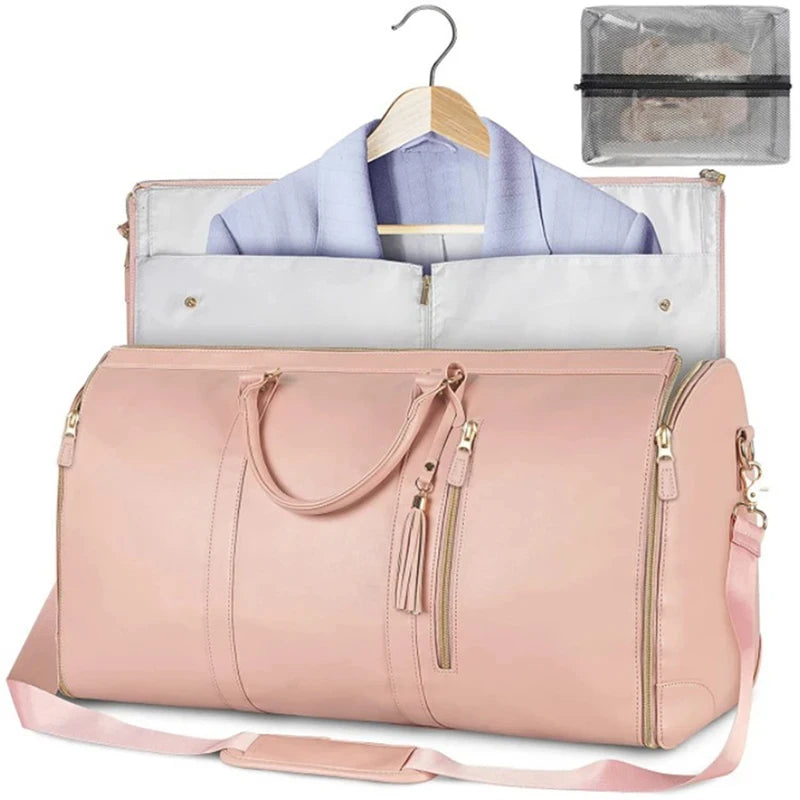 Foldable Suit Storage Bag. Large Capacity Duffle Bag Women's Handbag. Tote Gym Bag