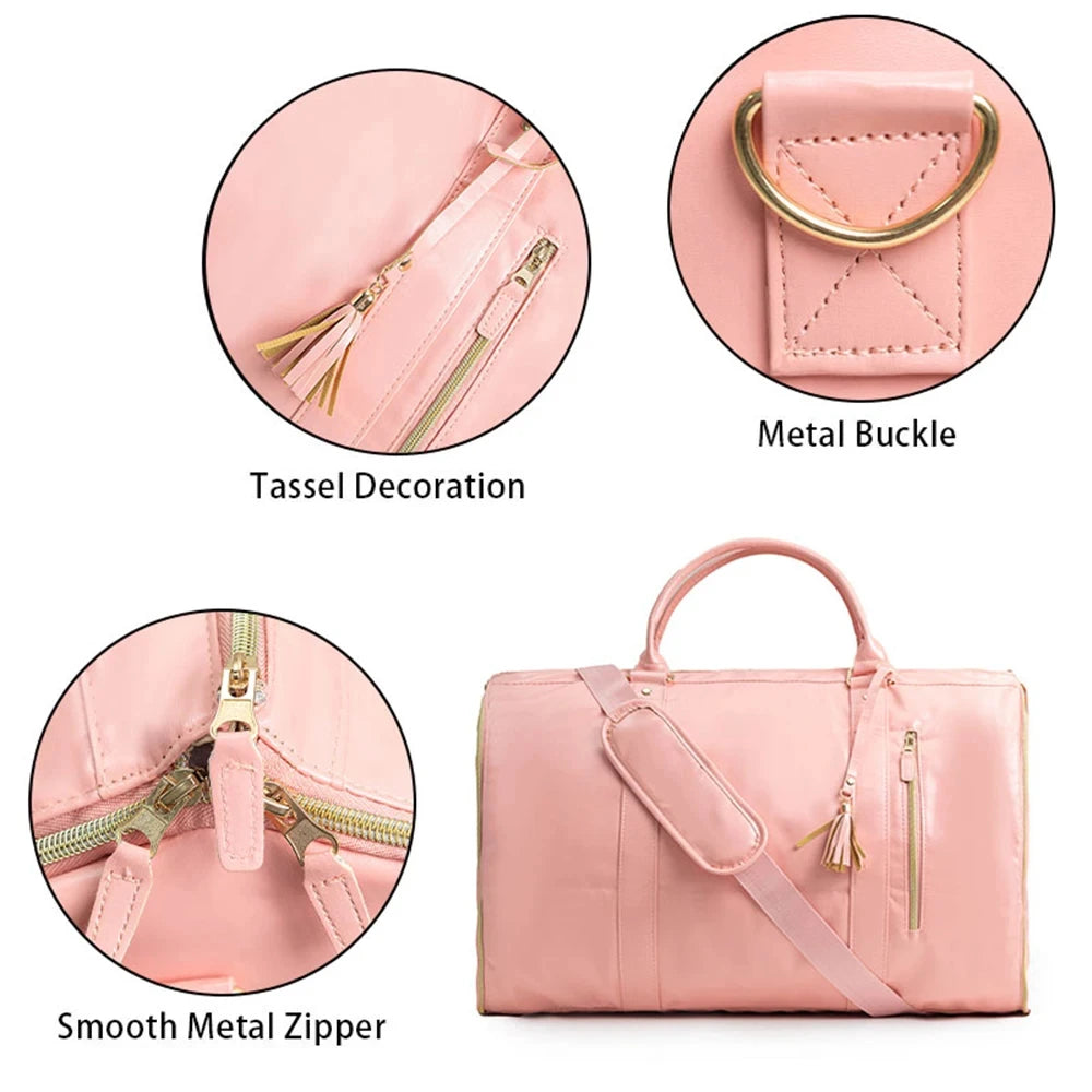 Foldable Suit Storage Bag. Large Capacity Duffle Bag Women's Handbag. Tote Gym Bag