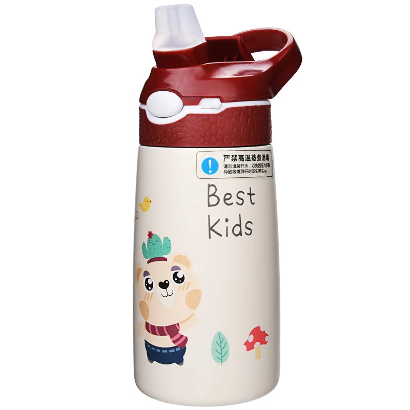 Kids Water Bottles with Drinking Straw