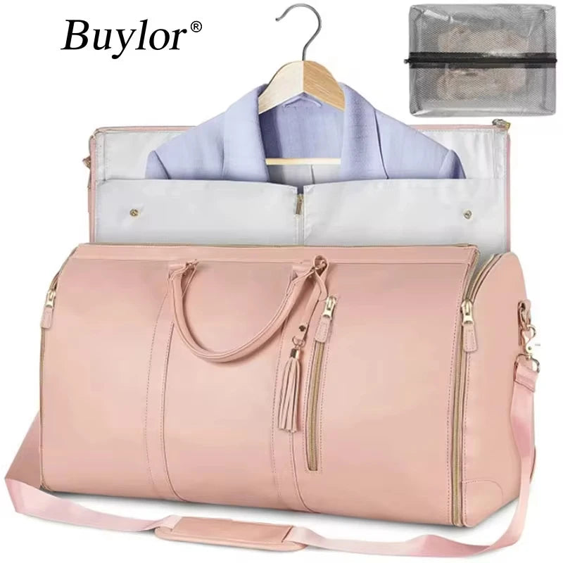 Foldable Suit Storage Bag. Large Capacity Duffle Bag Women's Handbag. Tote Gym Bag
