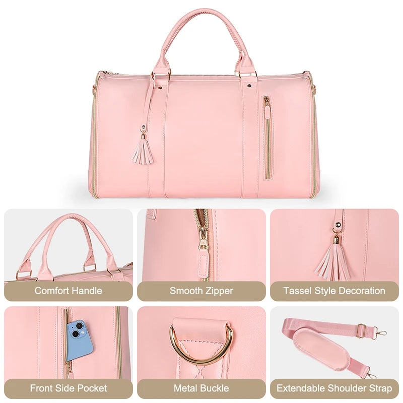Foldable Suit Storage Bag. Large Capacity Duffle Bag Women's Handbag. Tote Gym Bag