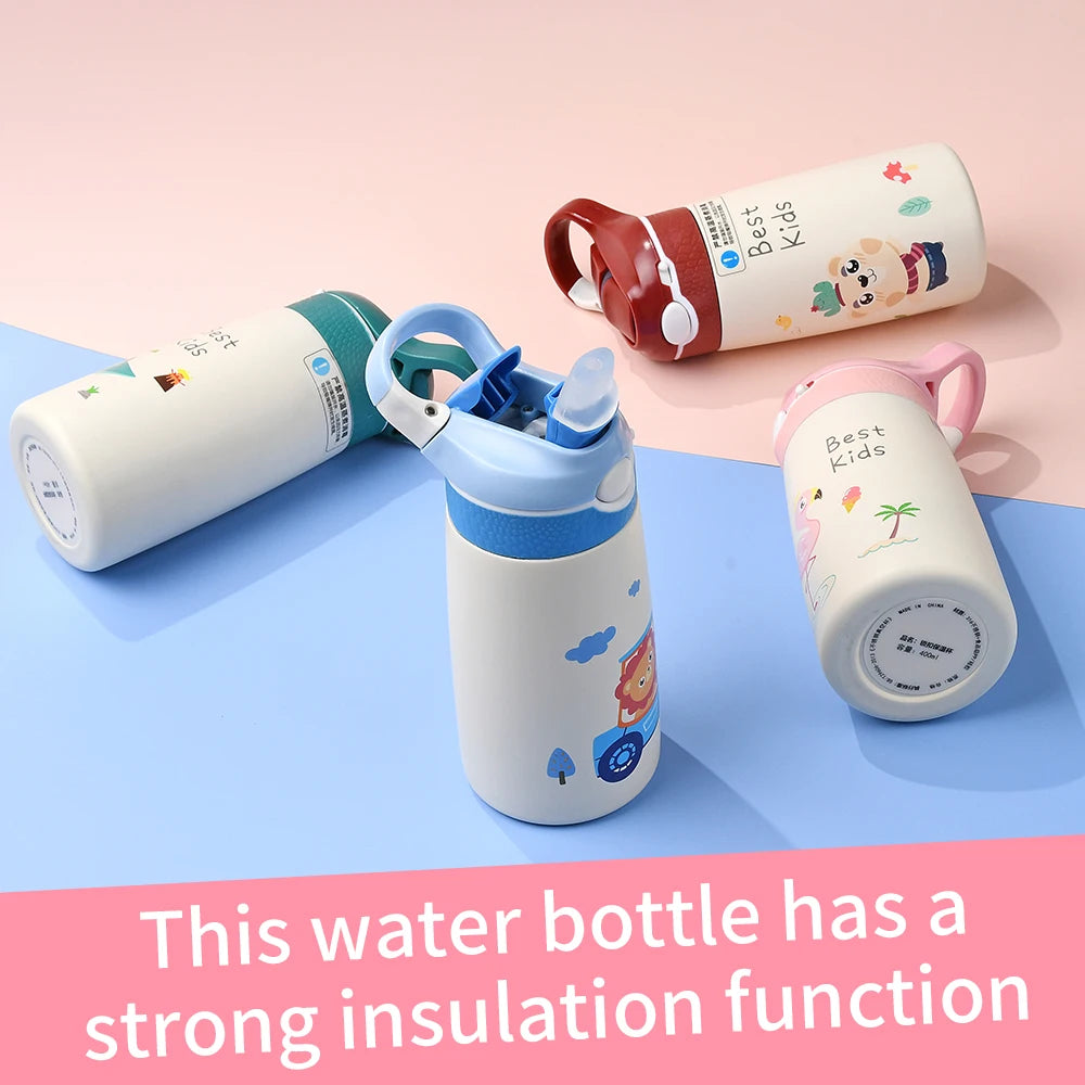 Kids Water Bottles with Drinking Straw