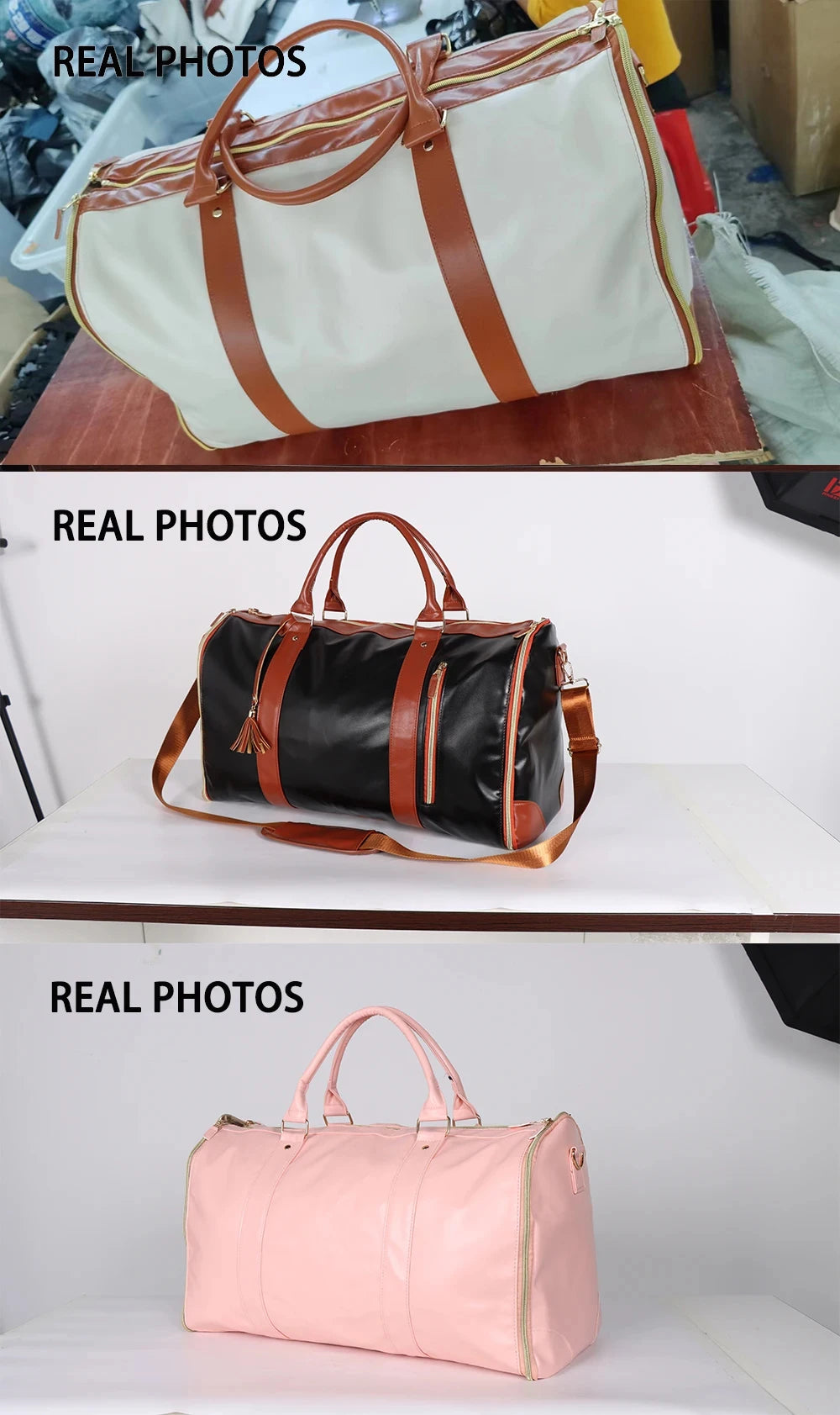 Foldable Suit Storage Bag. Large Capacity Duffle Bag Women's Handbag. Tote Gym Bag