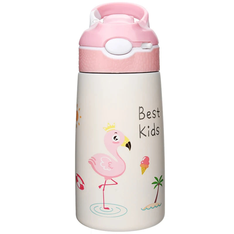 Kids Water Bottles with Drinking Straw