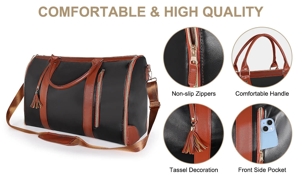 Foldable Suit Storage Bag. Large Capacity Duffle Bag Women's Handbag. Tote Gym Bag