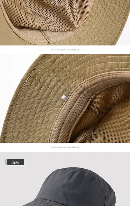 Waterproof Oversize Panama Hat Cap Big Head Man Outdoor Fishing Sun Hat Lady Beach Plus Size Bucket Hat 56-58cm 58-60cm 60-62cm