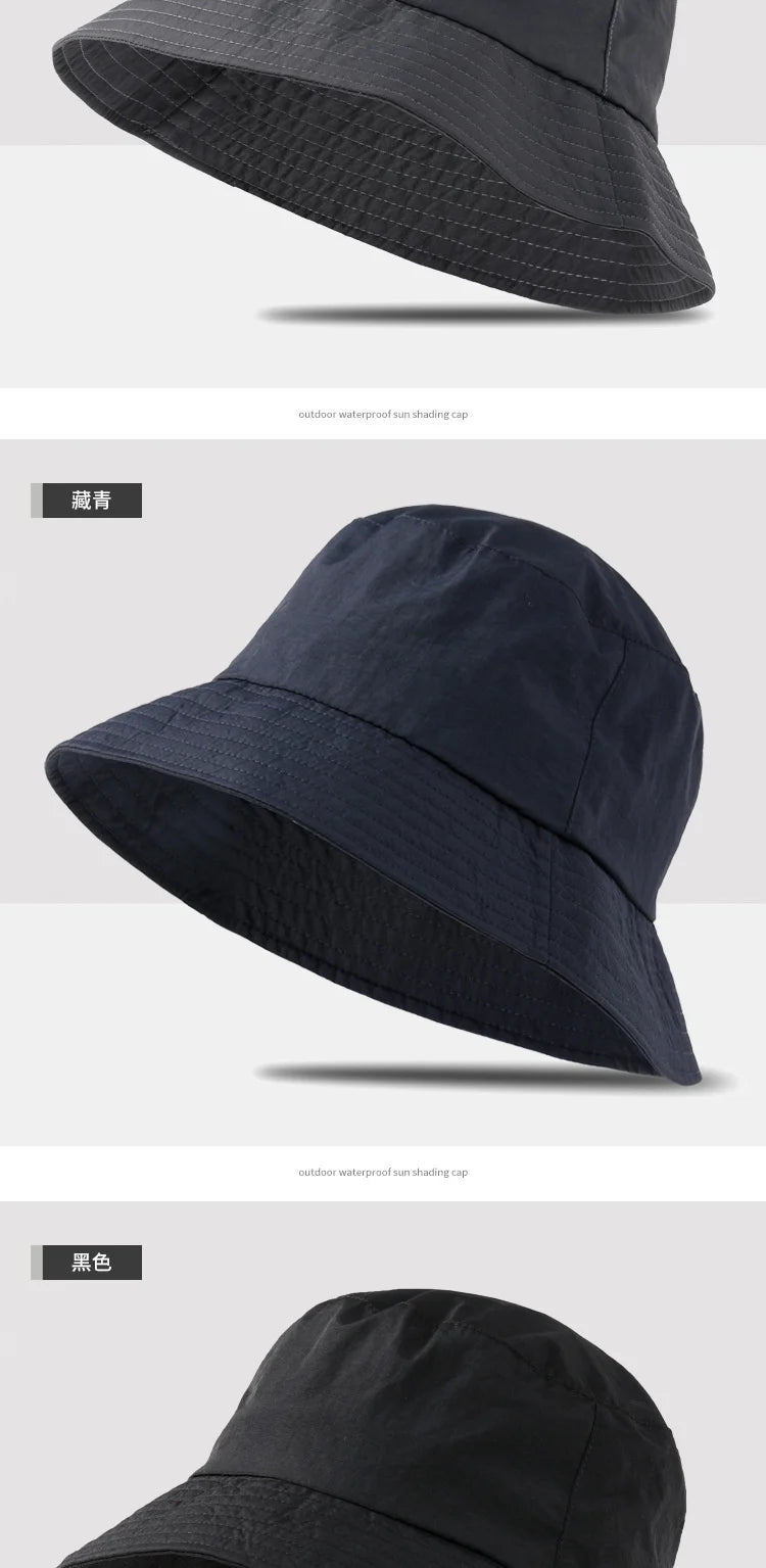 Waterproof Oversize Panama Hat Cap Big Head Man Outdoor Fishing Sun Hat Lady Beach Plus Size Bucket Hat 56-58cm 58-60cm 60-62cm