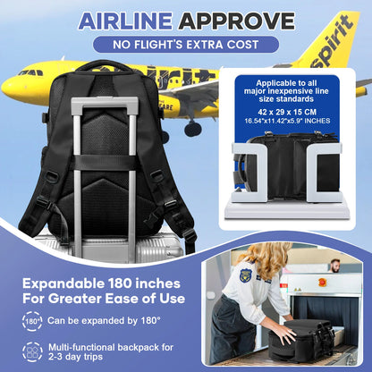 Vacuum Compression Backpack. Airline Approved Baggage