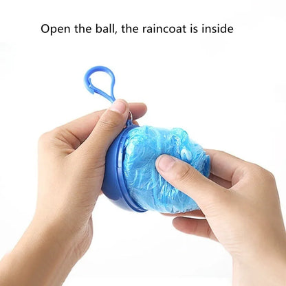 Portable disposable raincoat Disposable emergency poncho ball waterproof adult raincoat suitable for travel outdoor sports