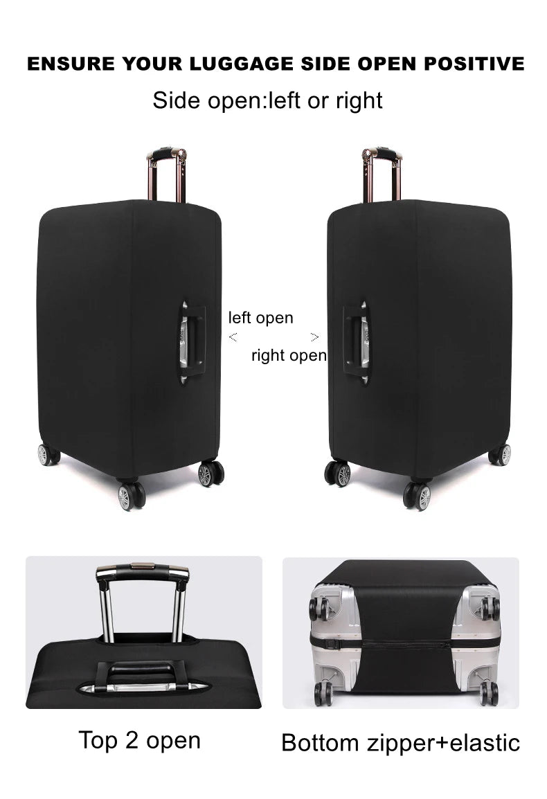 Thick Elastic Solid Luggage Protective Cover Zipper Suit For 18-32 inch Bag Suitcase Covers Trolley Cover Travel Accessories