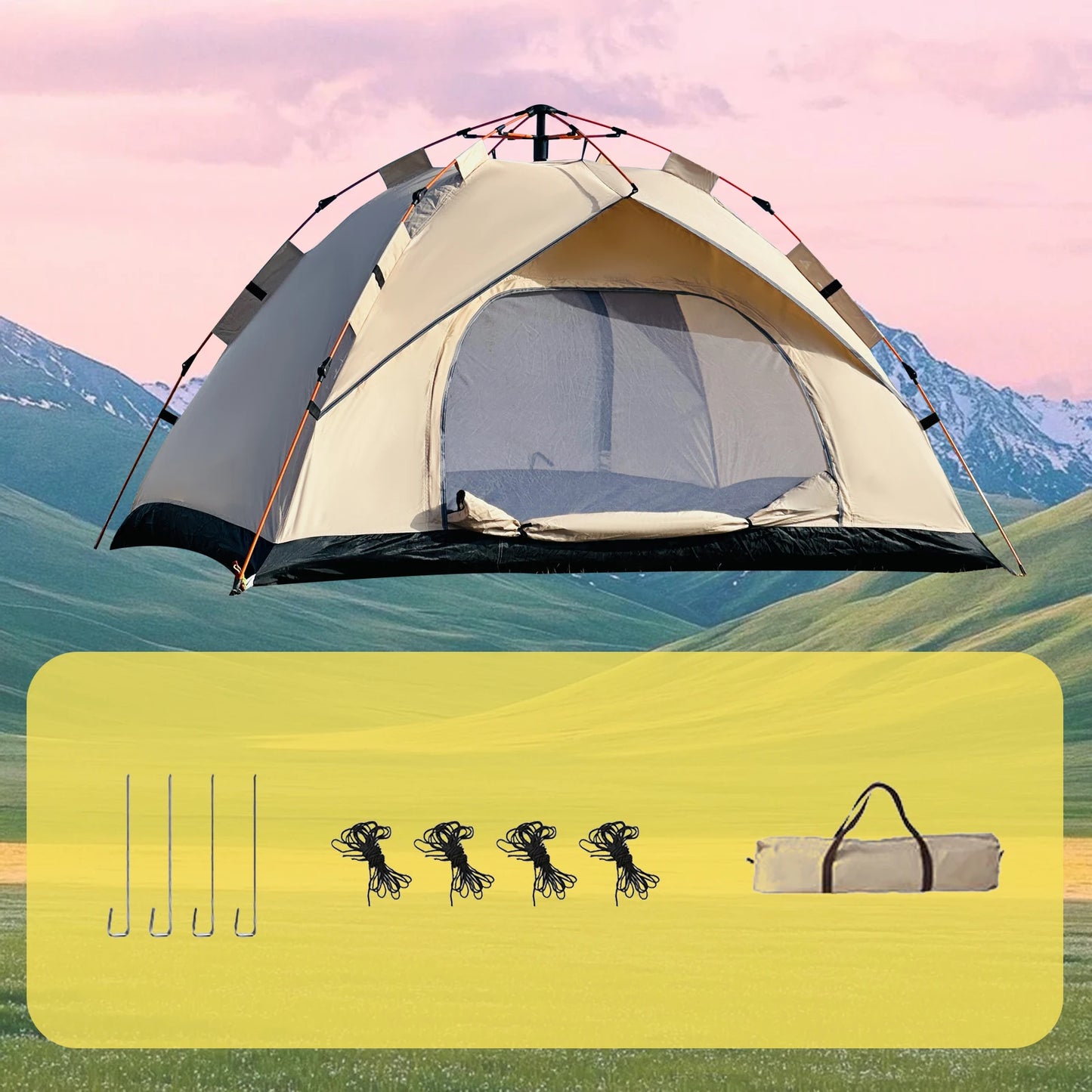 Automatic Quick-opening Tent Outdoor Self-driving Travel Camping Tent Rainproof Sunshine-proof Tent