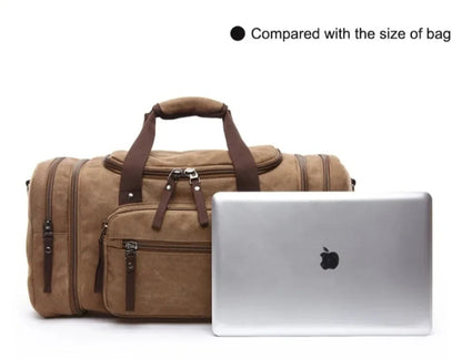Canvas &amp; Leather Weekender Duffel Bag&nbsp;