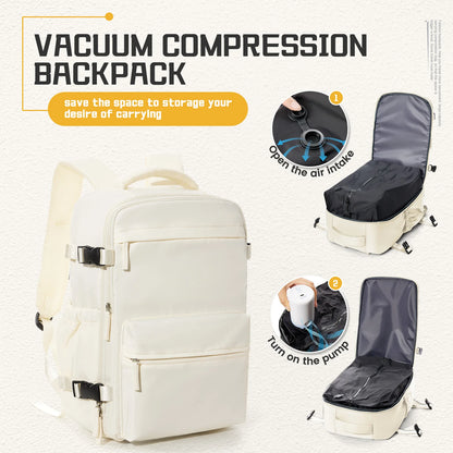 Vacuum Compression Backpack. Airline Approved Baggage