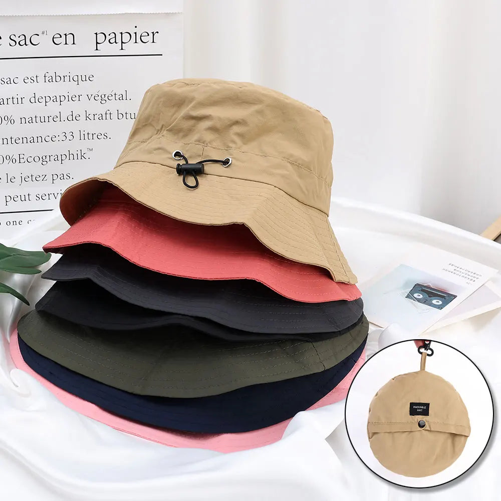 Foldable Panama Bucket Hat Outdoor Anti-UV Sun Hats For Men Women Spring Summer Fast Dry Waterproof visors Cap Fisherman Caps