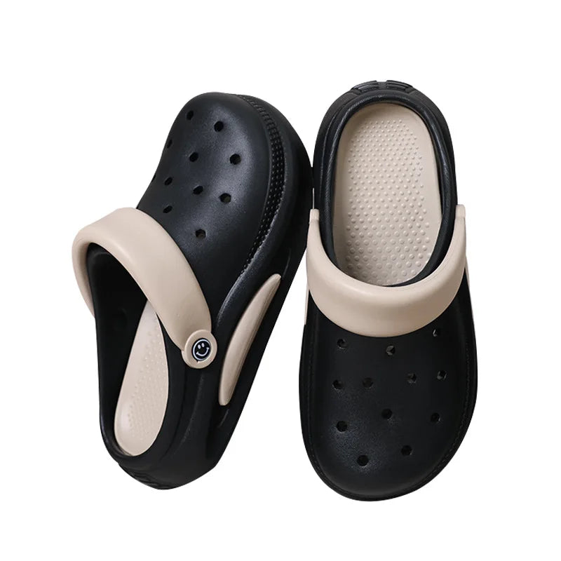 Summer Eva Detachable Crocs Couple Non-slip Half Slipper on Poo Sense Sandals Wear Beach Sandals Men and Women Alike