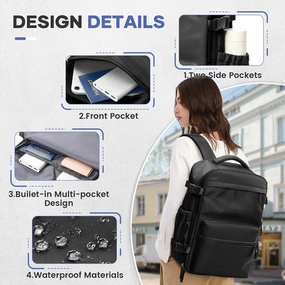 Vacuum Compression Backpack. Airline Approved Baggage
