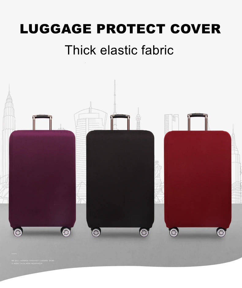 Thick Elastic Solid Luggage Protective Cover Zipper Suit For 18-32 inch Bag Suitcase Covers Trolley Cover Travel Accessories