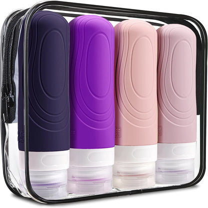 Silicone travel Bottle TSA approved. Portable leak proof squeeze size container