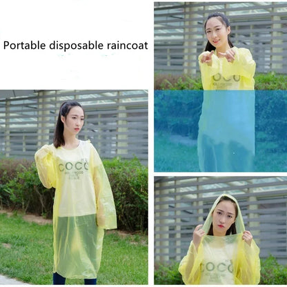 Portable disposable raincoat Disposable emergency poncho ball waterproof adult raincoat suitable for travel outdoor sports