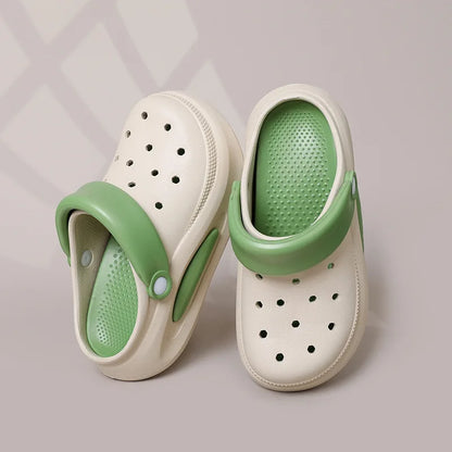 Summer Eva Detachable Crocs Couple Non-slip Half Slipper on Poo Sense Sandals Wear Beach Sandals Men and Women Alike