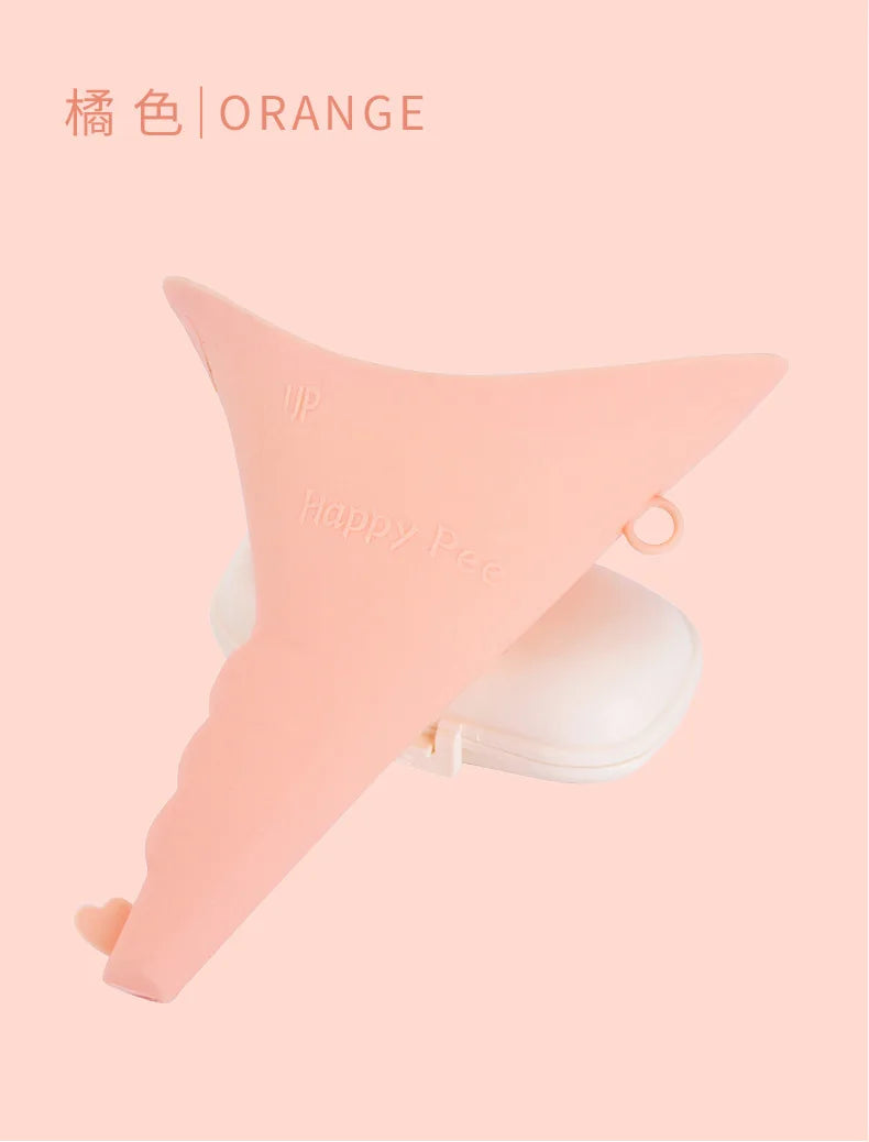 Ladies portable outdoor emergency standing urinal female silicone urinal