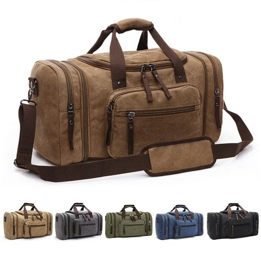 Canvas &amp; Leather Weekender Duffel Bag&nbsp;