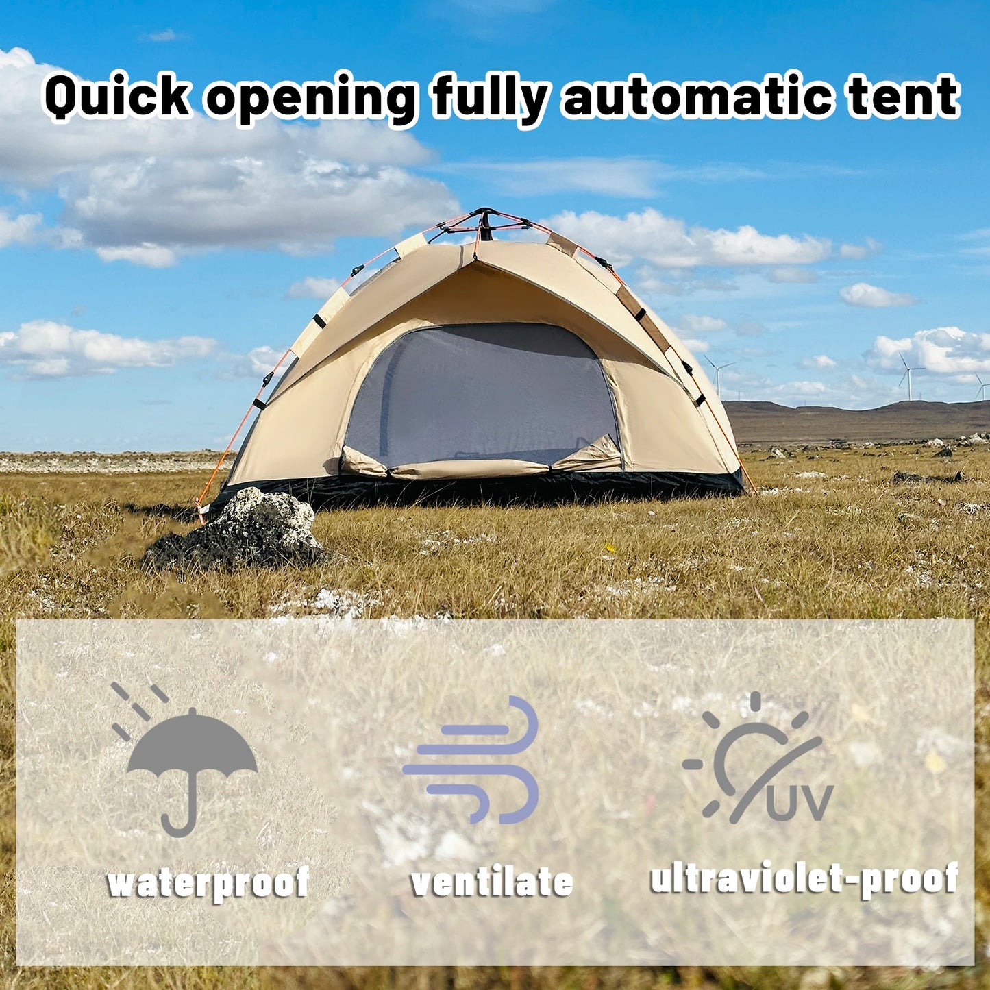 Automatic Quick-opening Tent Outdoor Self-driving Travel Camping Tent Rainproof Sunshine-proof Tent