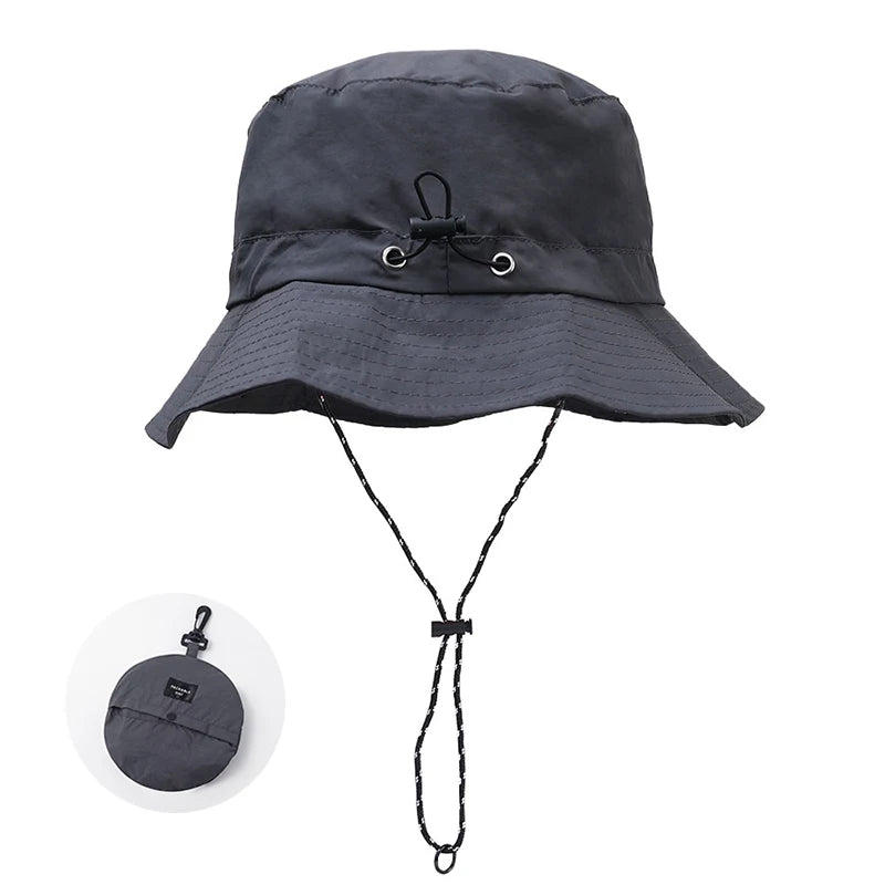 Foldable Panama Bucket Hat Outdoor Anti-UV Sun Hats For Men Women Spring Summer Fast Dry Waterproof visors Cap Fisherman Caps
