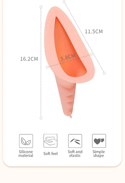 Ladies portable outdoor emergency standing urinal female silicone urinal