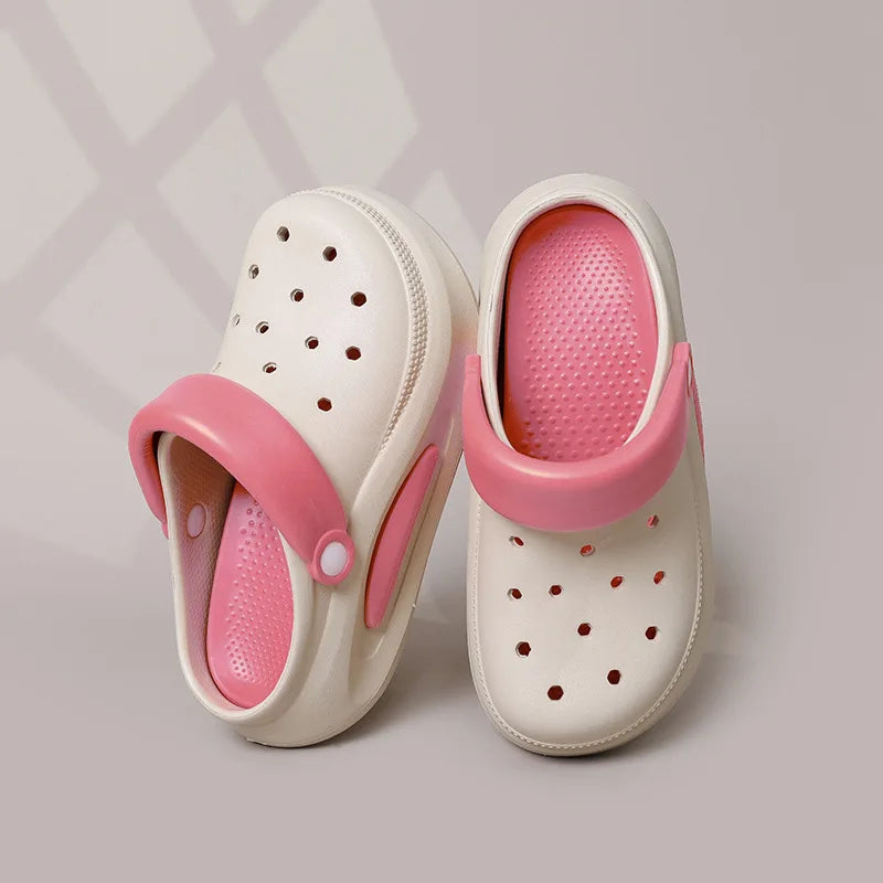 Summer Eva Detachable Crocs Couple Non-slip Half Slipper on Poo Sense Sandals Wear Beach Sandals Men and Women Alike