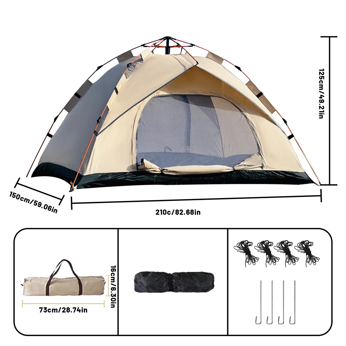 Automatic Quick-opening Tent Outdoor Self-driving Travel Camping Tent Rainproof Sunshine-proof Tent