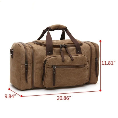 Canvas &amp; Leather Weekender Duffel Bag&nbsp;