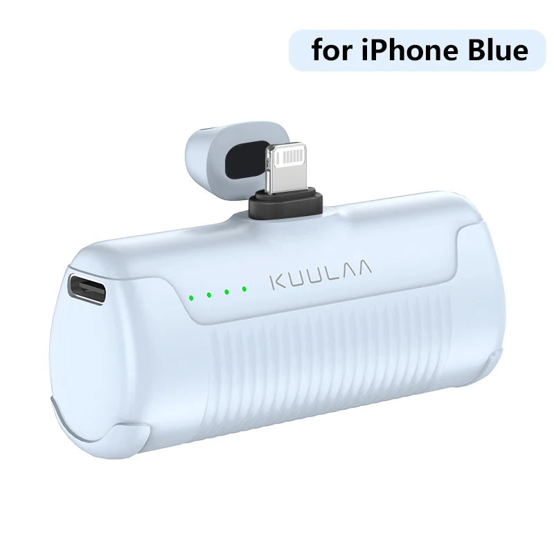 KUULAA Mini Power Bank 4500mAh - Portable Charger for iPhone 16 15 14 13 Pro Max & Samsung/Xiaomi - External Battery PowerBank