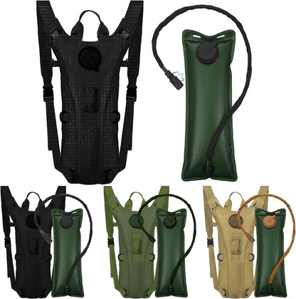 Sport Hydration Pack Backpack Water-proof Nylon Water Bag with 3 Liter Bladder for Hiking Cycling Climbing