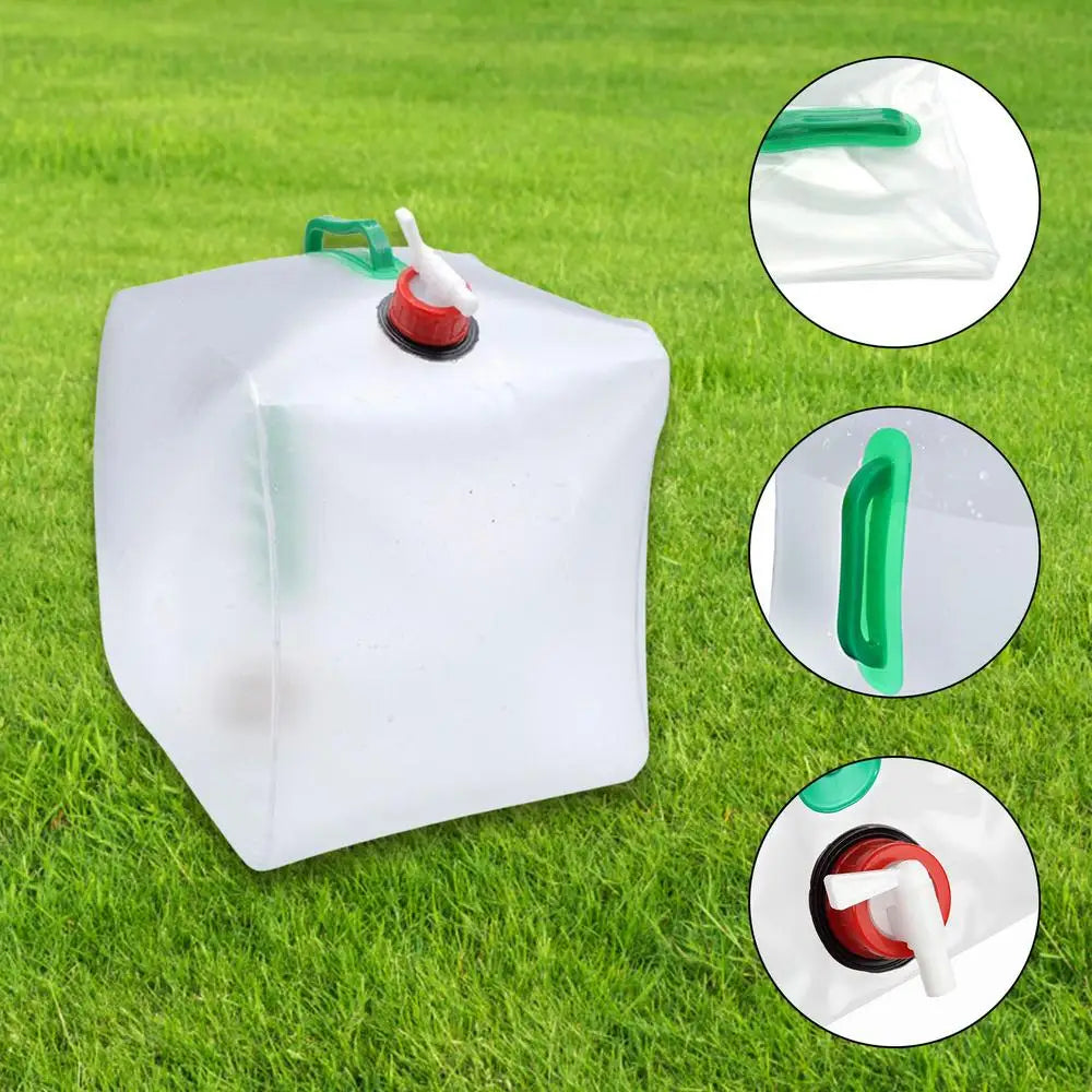 5/10/20L Foldable Portable Drinking Water Bag Outdoor Camping Hiking Water Storage Bag Thickened Large Capacity Water Container