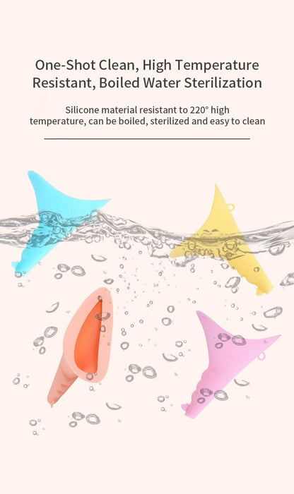 Ladies portable outdoor emergency standing urinal female silicone urinal