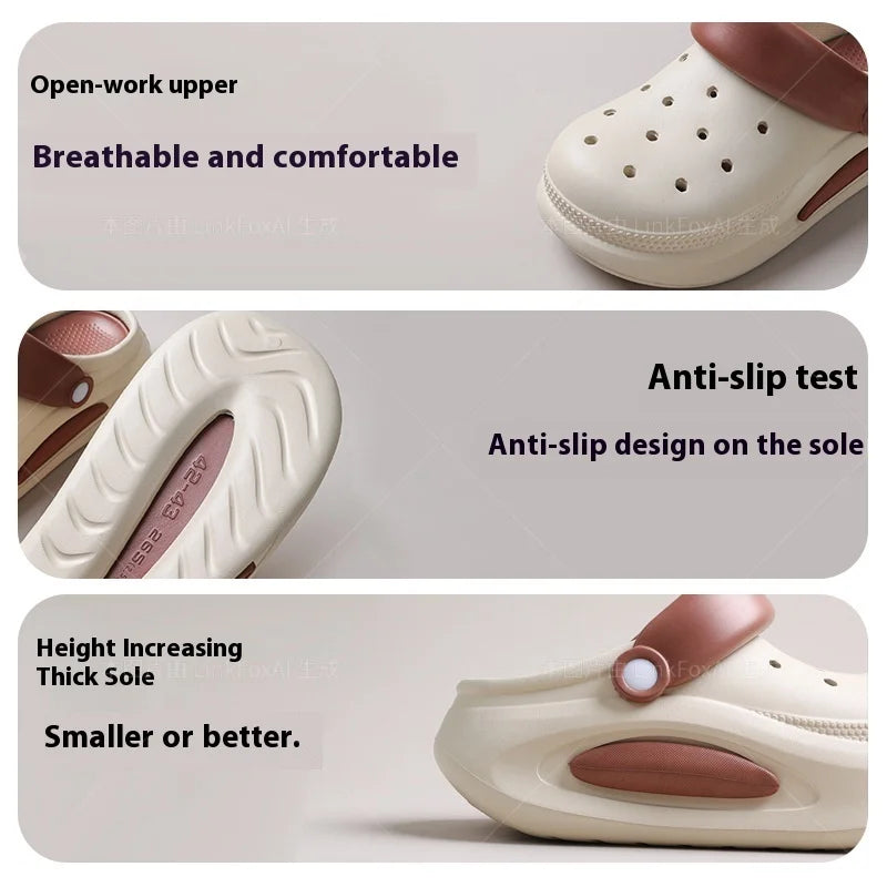 Summer Eva Detachable Crocs Couple Non-slip Half Slipper on Poo Sense Sandals Wear Beach Sandals Men and Women Alike