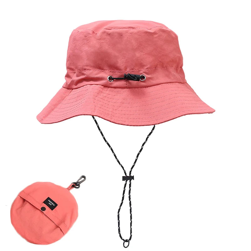 Foldable Panama Bucket Hat Outdoor Anti-UV Sun Hats For Men Women Spring Summer Fast Dry Waterproof visors Cap Fisherman Caps
