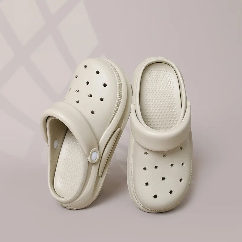 Summer Eva Detachable Crocs Couple Non-slip Half Slipper on Poo Sense Sandals Wear Beach Sandals Men and Women Alike